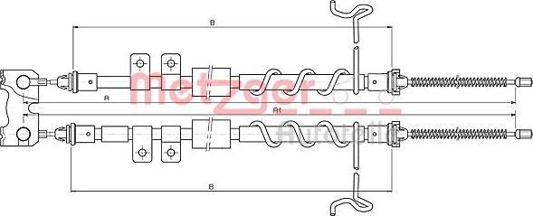 Metzger 10.5335 - Трос, гальмівна система autocars.com.ua