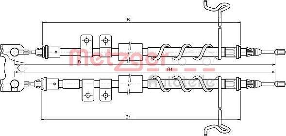 Metzger 10.5337 - Трос, гальмівна система autocars.com.ua