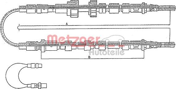 Metzger 10.5352 - Трос, гальмівна система autocars.com.ua
