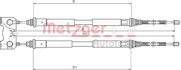 Metzger 10.5355 - Трос, гальмівна система autocars.com.ua