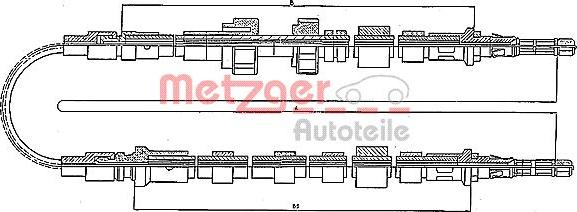 Metzger 10.535 - Трос, гальмівна система autocars.com.ua