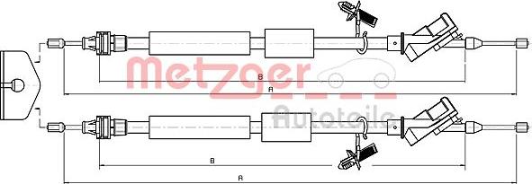 Metzger 10.5371 - Трос, гальмівна система autocars.com.ua