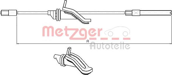 Metzger 10.5451 - Трос, гальмівна система autocars.com.ua