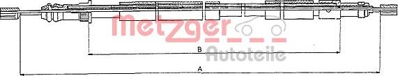 Metzger 10.6026 - Трос, гальмівна система autocars.com.ua