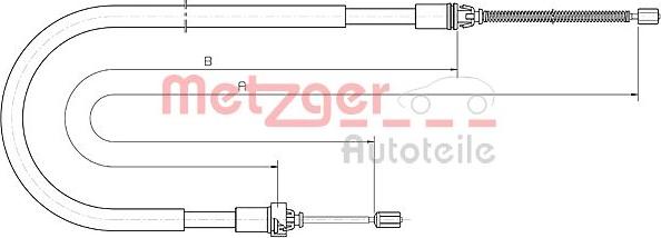 Metzger 10.6033 - Тросик, cтояночный тормоз autodnr.net