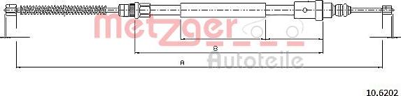 Metzger 10.6202 - Трос, гальмівна система autocars.com.ua