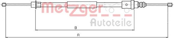 Metzger 10.6215 - Трос, гальмівна система autocars.com.ua