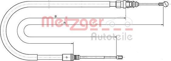 Metzger 10.6224 - Тросик, cтояночный тормоз avtokuzovplus.com.ua