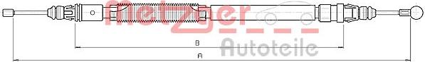 Metzger 10.6232 - Тросик, cтояночный тормоз avtokuzovplus.com.ua