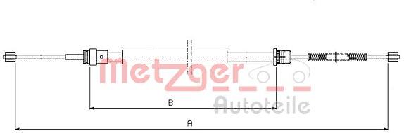 Metzger 10.6541 - Трос, гальмівна система autocars.com.ua