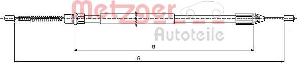 Metzger 10.6543 - Трос, гальмівна система autocars.com.ua