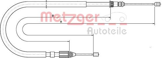 Metzger 10.6685 - Тросик, cтояночный тормоз avtokuzovplus.com.ua