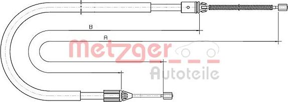Metzger 10.6691 - Трос, гальмівна система autocars.com.ua