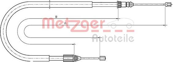 Metzger 10.6699 - Трос, гальмівна система autocars.com.ua