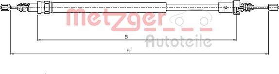 Metzger 10.6776 - Трос, гальмівна система autocars.com.ua