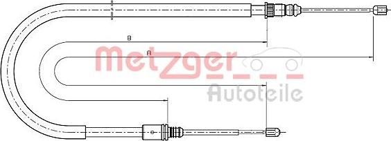 Metzger 10.6791 - Трос, гальмівна система autocars.com.ua