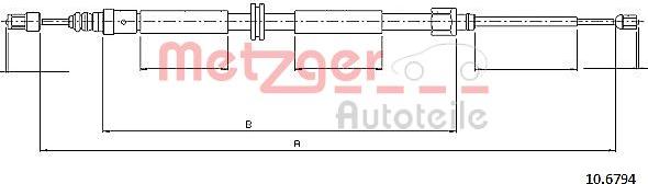 Metzger 10.6794 - Трос, гальмівна система autocars.com.ua