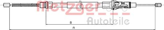 Metzger 10.6853 - Тросик, cтояночный тормоз avtokuzovplus.com.ua