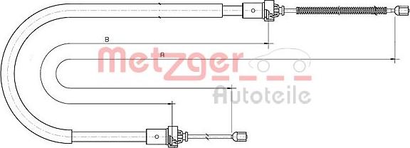 Metzger 10.6890 - Трос, гальмівна система autocars.com.ua