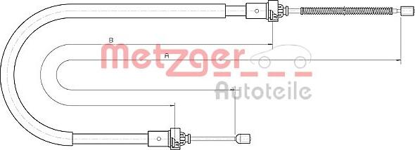 Metzger 10.6894 - Тросик, cтояночный тормоз autodnr.net