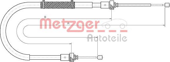 Metzger 10.6895 - Трос, гальмівна система autocars.com.ua