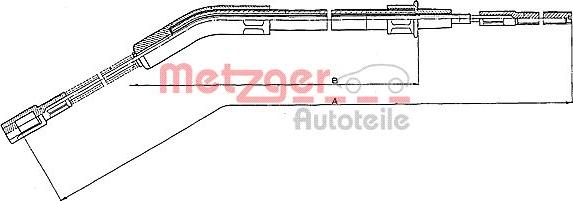 Metzger 10.702 - Тросик, cтояночный тормоз avtokuzovplus.com.ua