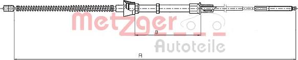 Metzger 10.7133 - Тросик, cтояночный тормоз avtokuzovplus.com.ua