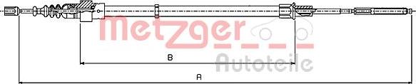 Metzger 10.7137 - Тросик, cтояночный тормоз autodnr.net