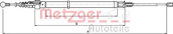 Metzger 10.7139 - Трос, гальмівна система autocars.com.ua