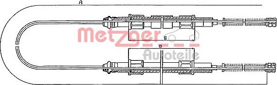 Metzger 10.713 - Трос, гальмівна система autocars.com.ua