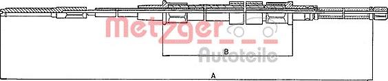 Metzger 10.7401 - Трос, гальмівна система autocars.com.ua