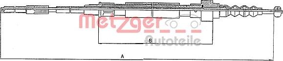 Metzger 10.7403 - Трос, гальмівна система autocars.com.ua