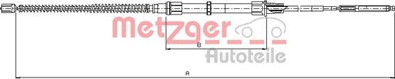 Metzger 10.7405 - Трос, гальмівна система autocars.com.ua