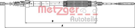 Metzger 10.7481 - Трос, гальмівна система autocars.com.ua