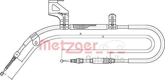 Metzger 10.7482 - Тросик, cтояночный тормоз avtokuzovplus.com.ua