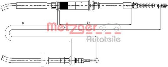 Metzger 10.7484 - Трос, гальмівна система autocars.com.ua