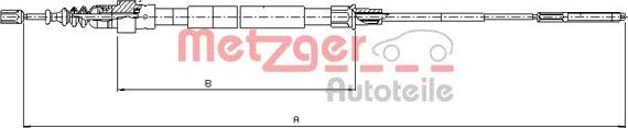 Metzger 10.7492 - Трос, гальмівна система autocars.com.ua