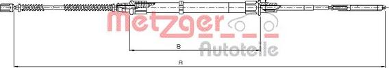 Metzger 10.7493 - Трос, гальмівна система autocars.com.ua