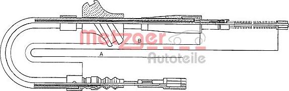 Metzger 10.7501 - Трос, гальмівна система autocars.com.ua