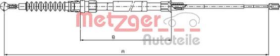 Metzger 10.7518 - Трос, гальмівна система autocars.com.ua