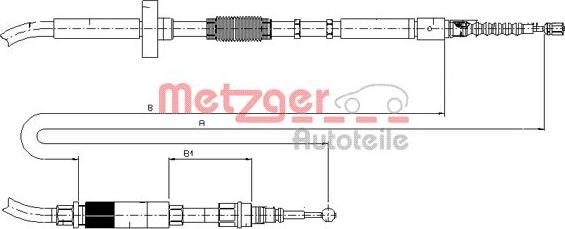 Metzger 10.7531 - Тросик, cтояночный тормоз avtokuzovplus.com.ua