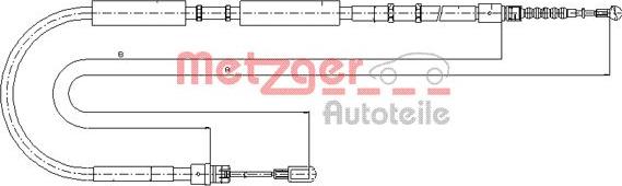 Metzger 10.7536 - Трос, гальмівна система autocars.com.ua