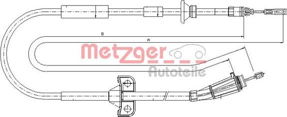 Metzger 10.8066 - Трос, гальмівна система autocars.com.ua