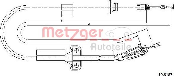 Metzger 10.8187 - Трос, гальмівна система autocars.com.ua