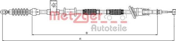 Metzger 10.8224 - Трос, гальмівна система autocars.com.ua