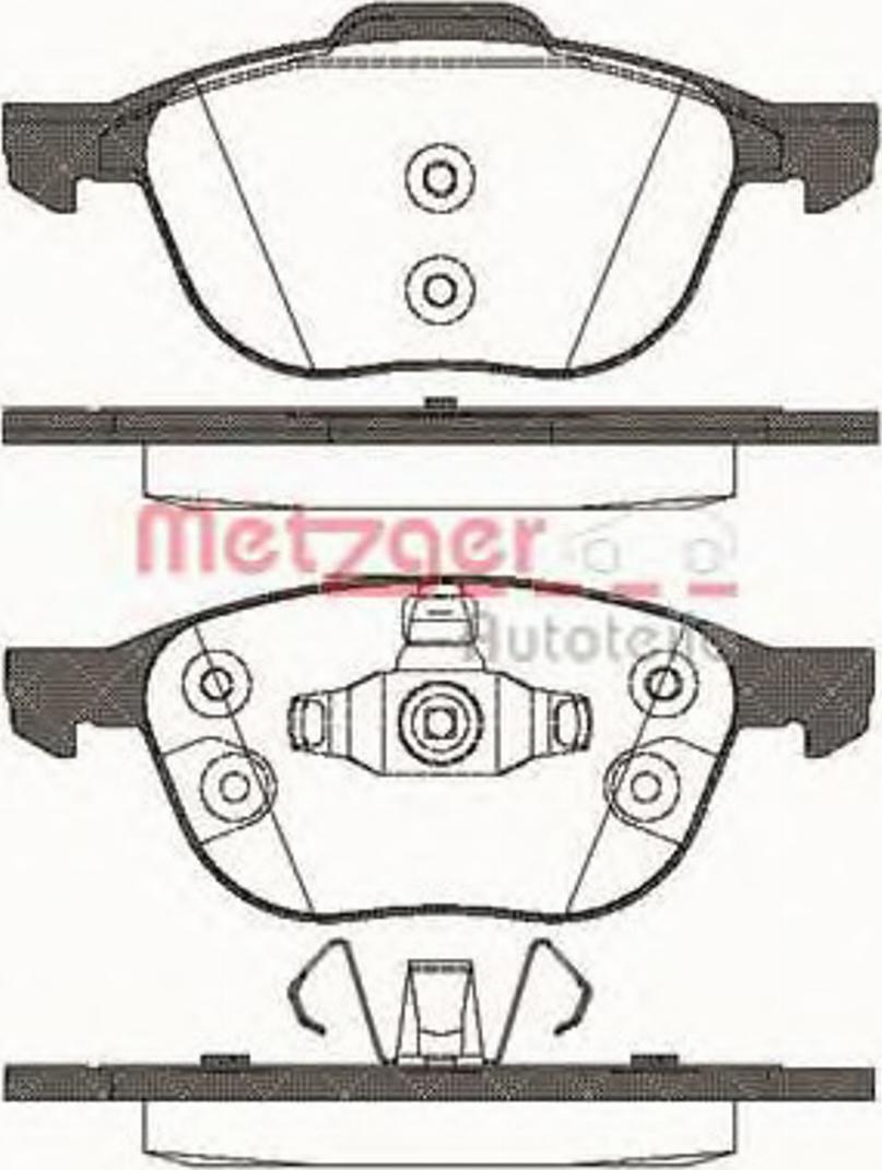 Metzger 1082.30 - Тормозные колодки, дисковые, комплект autodnr.net
