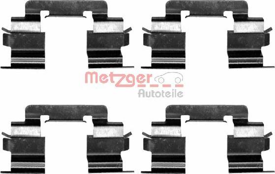 Metzger 109-1216 - Комплектуючі, колодки дискового гальма autocars.com.ua