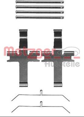 Metzger 109-1752 - Комплектуючі, колодки дискового гальма autocars.com.ua