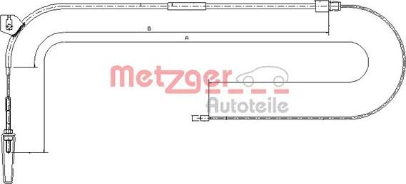 Metzger 10.9331 - Трос, гальмівна система autocars.com.ua