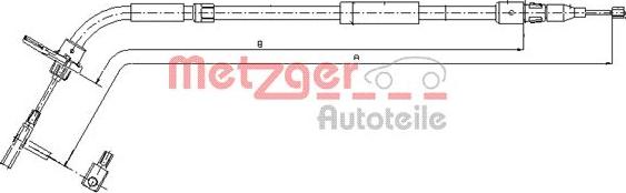 Metzger 10.9334 - Трос, гальмівна система autocars.com.ua